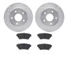 7502-67122 Drilled/Slotted Brake Rotors w/5000 Advanced Brake Pads Kit [Silver], Fits Select Infiniti/Nissan, Position: Rear - image 1