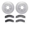 7502-67123 Drilled/Slotted Brake Rotors w/5000 Advanced Brake Pads Kit [Silver], Fits Select Infiniti/Nissan, Position: Rear - image 1