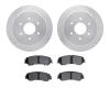 7502-67131 Drilled/Slotted Brake Rotors w/5000 Advanced Brake Pads Kit [Silver], Fits Select Infiniti/Nissan, Position: Rear - image 1