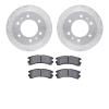 7502-67290 Drilled/Slotted Brake Rotors w/5000 Advanced Brake Pads Kit [Silver], 1988-1995 Infiniti/Nissan, Position: Rear - image 1