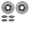 7502-68002 Drilled/Slotted Brake Rotors w/5000 Advanced Brake Pads Kit [Silver], 1993-1997 Infiniti/Nissan, Position: Front - image 1