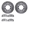 7502-72002 Drilled/Slotted Brake Rotors w/5000 Advanced Brake Pads Kit [Silver], 1983-1991 Multiple Makes/Models, Position: Fron - image 1