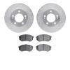 7502-72068 Drilled/Slotted Brake Rotors w/5000 Advanced Brake Pads Kit [Silver], 1983-1989 Multiple Makes/Models, Position: Fron - image 1