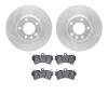 7502-74088 Drilled/Slotted Brake Rotors w/5000 Advanced Brake Pads Kit [Silver], 2003-2015 Multiple Makes/Models, Position: Fron - image 1
