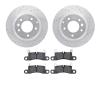 7502-74405 Drilled/Slotted Brake Rotors w/5000 Advanced Brake Pads Kit [Silver], 2011-2014 Porsche, Position: Rear - image 1