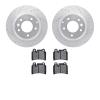 7502-74407 Drilled/Slotted Brake Rotors w/5000 Advanced Brake Pads Kit [Silver], 2008-2009 Audi/Volkswagen, Position: Rear - image 1