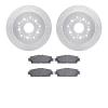 7502-75001 Drilled/Slotted Brake Rotors w/5000 Advanced Brake Pads Kit [Silver], 1990-1992 Lexus/Toyota/Scion, Position: Rear - image 1