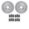 7502-75030 Drilled/Slotted Brake Rotors w/5000 Advanced Brake Pads Kit [Silver], 2011-2020 Lexus/Toyota/Scion, Position: Front - image 1