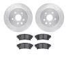 7502-75033 Drilled/Slotted Brake Rotors w/5000 Advanced Brake Pads Kit [Silver], 2013-2020 Lexus/Toyota/Scion, Position: Rear - image 1