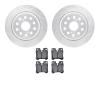 7502-75102 Drilled/Slotted Brake Rotors w/5000 Advanced Brake Pads Kit [Silver], 2007-2017 Lexus/Toyota/Scion, Position: Rear - image 1