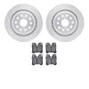 7502-75116 Drilled/Slotted Brake Rotors w/5000 Advanced Brake Pads Kit [Silver], 2007-2017 Lexus/Toyota/Scion, Position: Rear - image 1