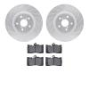 7502-75124 Drilled/Slotted Brake Rotors w/5000 Advanced Brake Pads Kit [Silver], 2009-2011 Lexus/Toyota/Scion, Position: Front - image 1
