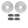 7502-76024 Drilled/Slotted Brake Rotors w/5000 Advanced Brake Pads Kit [Silver], 1987-1991 Lexus/Toyota/Scion, Position: Front - image 1