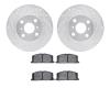 7502-76037 Drilled/Slotted Brake Rotors w/5000 Advanced Brake Pads Kit [Silver], 1992-1995 Lexus/Toyota/Scion, Position: Front - image 1