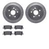 7502-76158 Drilled/Slotted Brake Rotors w/5000 Advanced Brake Pads Kit [Silver], 2004-2009 Lexus/Toyota/Scion, Position: Rear - image 1