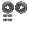7502-76162 Drilled/Slotted Brake Rotors w/5000 Advanced Brake Pads Kit [Silver], 2004-2005 Lexus/Toyota/Scion, Position: Rear - image 1