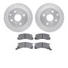 7502-76168 Drilled/Slotted Brake Rotors w/5000 Advanced Brake Pads Kit [Silver], 1982-1985 Lexus/Toyota/Scion, Position: Rear - image 1