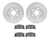 7502-76174 Drilled/Slotted Brake Rotors w/5000 Advanced Brake Pads Kit [Silver], 1983-1986 Lexus/Toyota/Scion, Position: Front - image 1