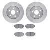 7502-76183 Drilled/Slotted Brake Rotors w/5000 Advanced Brake Pads Kit [Silver], Fits Select Lexus/Toyota/Scion, Position: Front - image 1