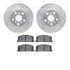 7502-76221 Drilled/Slotted Brake Rotors w/5000 Advanced Brake Pads Kit [Silver], 1986-1989 Lexus/Toyota/Scion, Position: Front - image 1