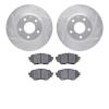 7502-80041 Drilled/Slotted Brake Rotors w/5000 Advanced Brake Pads Kit [Silver], 2017-2018 Ford/Lincoln/Mercury/Mazda, Position: - image 1