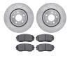 7502-80078 Drilled/Slotted Brake Rotors w/5000 Advanced Brake Pads Kit [Silver], Fits Select Ford/Lincoln/Mercury/Mazda, Positio - image 1