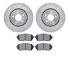 7502-80079 Drilled/Slotted Brake Rotors w/5000 Advanced Brake Pads Kit [Silver], 2018-2021 Ford/Lincoln/Mercury/Mazda, Position: - image 1
