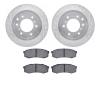7502-92018 Drilled/Slotted Brake Rotors w/5000 Advanced Brake Pads Kit [Silver], 2008-2014 Mitsubishi, Position: Rear - image 1