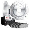 7502-92020 Drilled/Slotted Brake Rotors w/5000 Advanced Brake Pads Kit [Silver], 2011-2015 Renault, Position: Rear - image 2