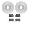 7502-99054 Drilled/Slotted Brake Rotors w/5000 Advanced Brake Pads Kit [Silver], 2011-2014 Ford/Lincoln/Mercury/Mazda, Position: - image 1
