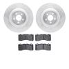 7502-99161 Drilled/Slotted Brake Rotors w/5000 Advanced Brake Pads Kit [Silver], Fits Select Ford/Lincoln/Mercury/Mazda, Positio - image 1