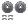 7502-99333 Drilled/Slotted Brake Rotors w/5000 Advanced Brake Pads Kit [Silver], 1995-2007 Ford/Lincoln/Mercury/Mazda, Position: - image 1