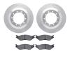 7502-99415 Drilled/Slotted Brake Rotors w/5000 Advanced Brake Pads Kit [Silver], 2006-2019 Ford/Lincoln/Mercury/Mazda, Position: - image 1