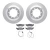7502-99416 Drilled/Slotted Brake Rotors w/5000 Advanced Brake Pads Kit [Silver], 2017-2019 Ford/Lincoln/Mercury/Mazda, Position: - image 1