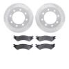 7502-99447 Drilled/Slotted Brake Rotors w/5000 Advanced Brake Pads Kit [Silver], 1999-2007 Ford/Lincoln/Mercury/Mazda, Position: - image 1