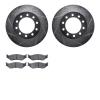 7502-99573 Drilled/Slotted Brake Rotors w/5000 Advanced Brake Pads Kit [Silver], 2005-2016 Ford/Lincoln/Mercury/Mazda, Position: - image 1