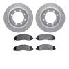 7502-99681 Drilled/Slotted Brake Rotors w/5000 Advanced Brake Pads Kit [Silver], Fits Select Ford/Lincoln/Mercury/Mazda, Positio - image 1