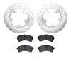7502-99717 Drilled/Slotted Brake Rotors w/5000 Advanced Brake Pads Kit [Silver], 2020-2020 Ford/Lincoln/Mercury/Mazda, Position: - image 1