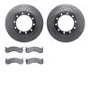 7502-99738 Drilled/Slotted Brake Rotors w/5000 Advanced Brake Pads Kit [Silver], 2007-2019 Multiple Makes/Models, Position: Fron - image 1