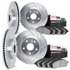7504-13007 Drilled/Slotted Brake Rotors w/5000 Advanced Brake Pads Kit [Silver], 2017-2020 Multiple Makes/Models, Position: Fron - image 1
