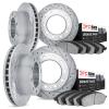 7504-54331 Drilled/Slotted Brake Rotors w/5000 Advanced Brake Pads Kit [Silver], 1999-2004 Ford/Lincoln/Mercury/Mazda, Position: - image 1