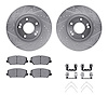 7512-03040 Drilled/Slotted Brake Rotors w/5000 Advanced Brake Pads Kit & Hardware [Silver], 2016-2017 Kia/Hyundai/Genesis, Posit - image 1