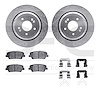 7512-03068 Drilled/Slotted Brake Rotors w/5000 Advanced Brake Pads Kit & Hardware [Silver], 2011-2017 Kia/Hyundai/Genesis, Posit - image 1