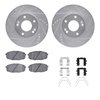 7512-03074 Drilled/Slotted Brake Rotors w/5000 Advanced Brake Pads Kit & Hardware [Silver], Fits Select Kia/Hyundai/Genesis, Pos - image 3