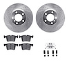 7512-31131 Drilled/Slotted Brake Rotors w/5000 Advanced Brake Pads Kit & Hardware [Silver], 2015-2015 BMW, Position: Front - image 1