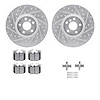 7512-31162 Drilled/Slotted Brake Rotors w/5000 Advanced Brake Pads Kit & Hardware [Silver], Fits Select Multiple Makes/Models, P