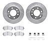 7512-40269 Drilled/Slotted Brake Rotors w/5000 Advanced Brake Pads Kit & Hardware [Silver], 2007-2021 Multiple Makes/Models, Pos - image 1