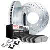 7512-48300 Drilled/Slotted Brake Rotors w/5000 Advanced Brake Pads Kit & Hardware [Silver], 2018-2020 GM, Position: Front - image 2