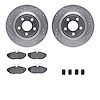 7512-54027 Drilled/Slotted Brake Rotors w/5000 Advanced Brake Pads Kit & Hardware [Silver], 2002-2005 Ford/Lincoln/Mercury/Mazda - image 1