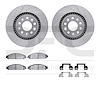 7512-54031 Drilled/Slotted Brake Rotors w/5000 Advanced Brake Pads Kit & Hardware [Silver], 2008-2009 Ford/Lincoln/Mercury/Mazda - image 1